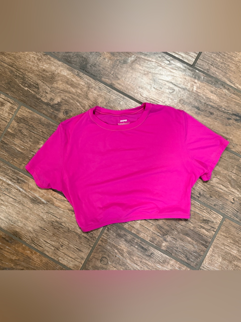 SKIMS Fits Everybody Cropped Tee, Hot Pink